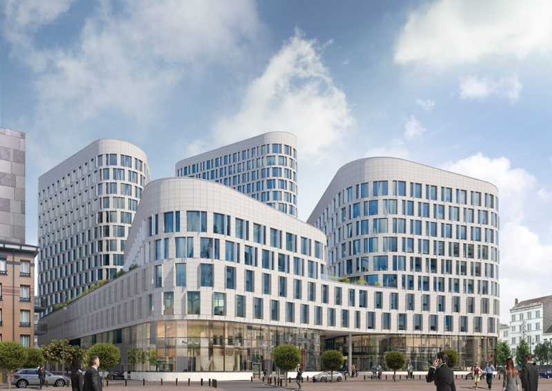 Offices in the now already iconic project in Brussels
